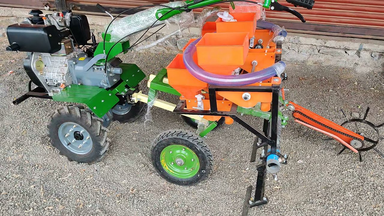 power weeder 8 hp kirloskar / sathi attachment / seeder attachment/ fill information / diesel engine