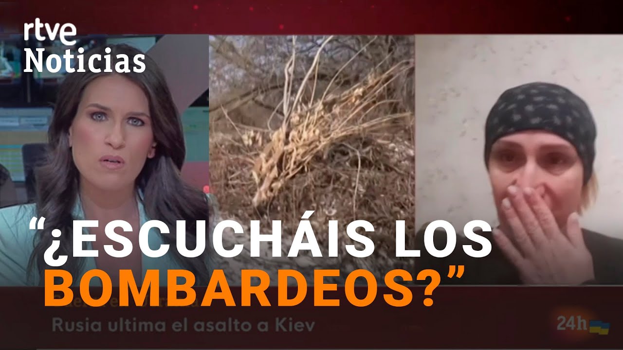 GUERRA UCRANIA: Empiezan a BOMBARDEAR su ciudad en plena entrevista con el CANAL 24H | RTVE