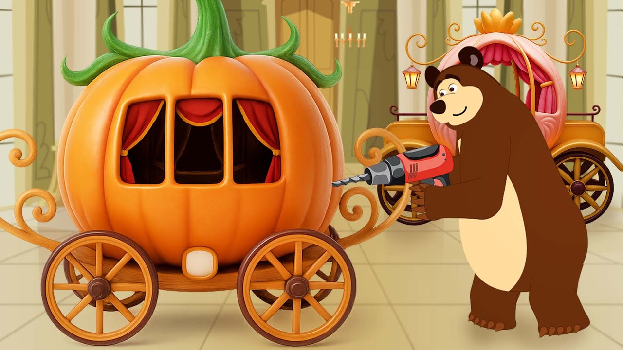 Pumpkin Carriage Repair with Bear! | Bear’s Big Garage | Vehicles Animation