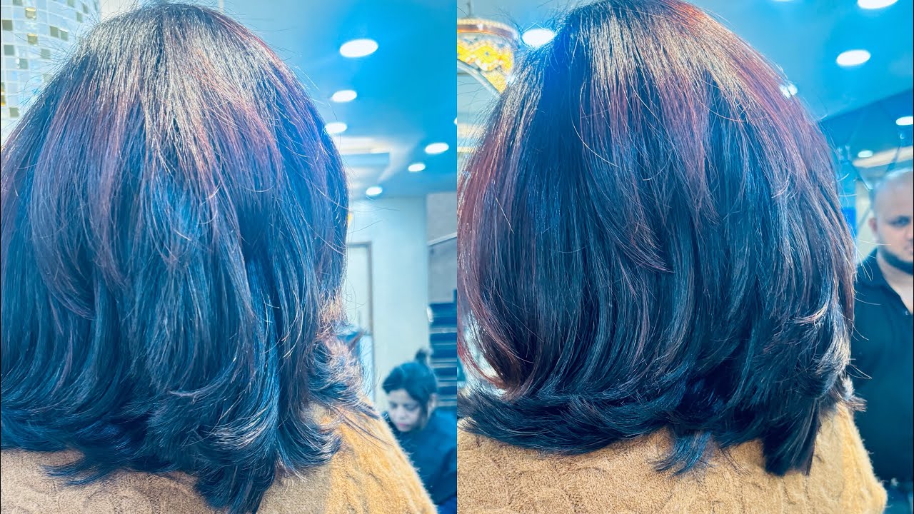 Layered haircut Tutorial for keratin treated for Beginners 