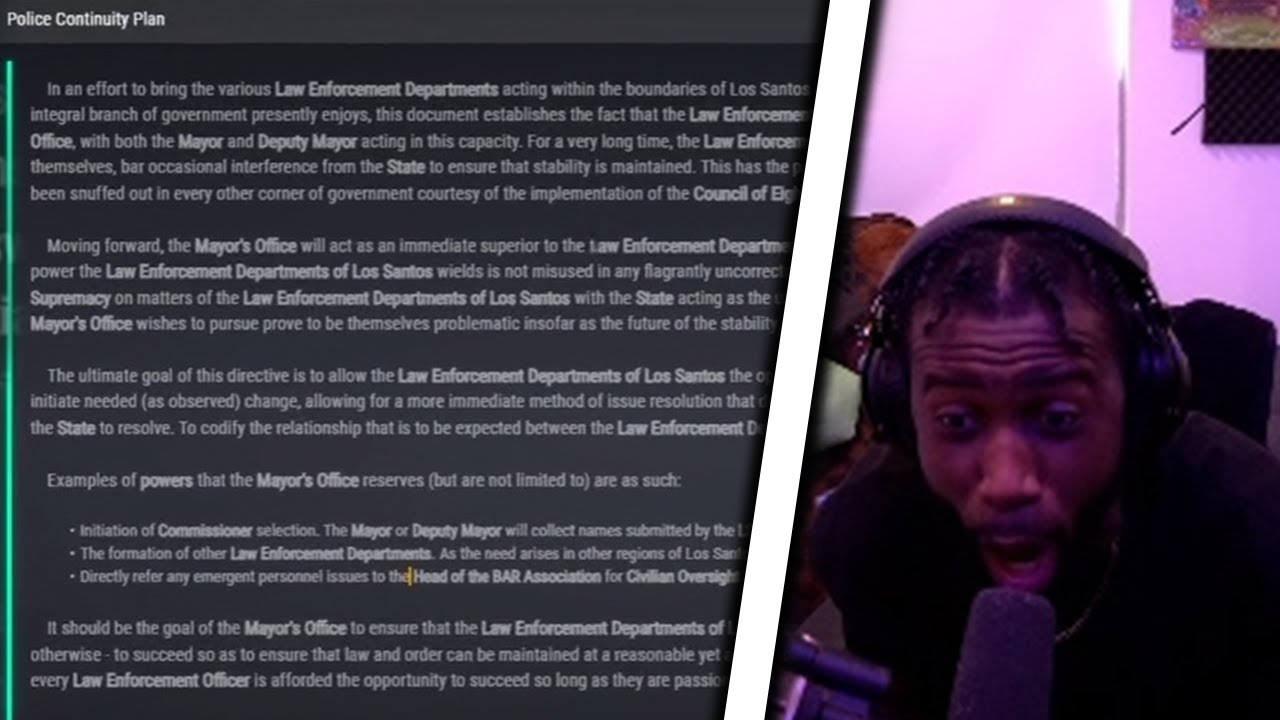 Dean Reacts To The New LSPD Legislation | Nopixel RP | GTA