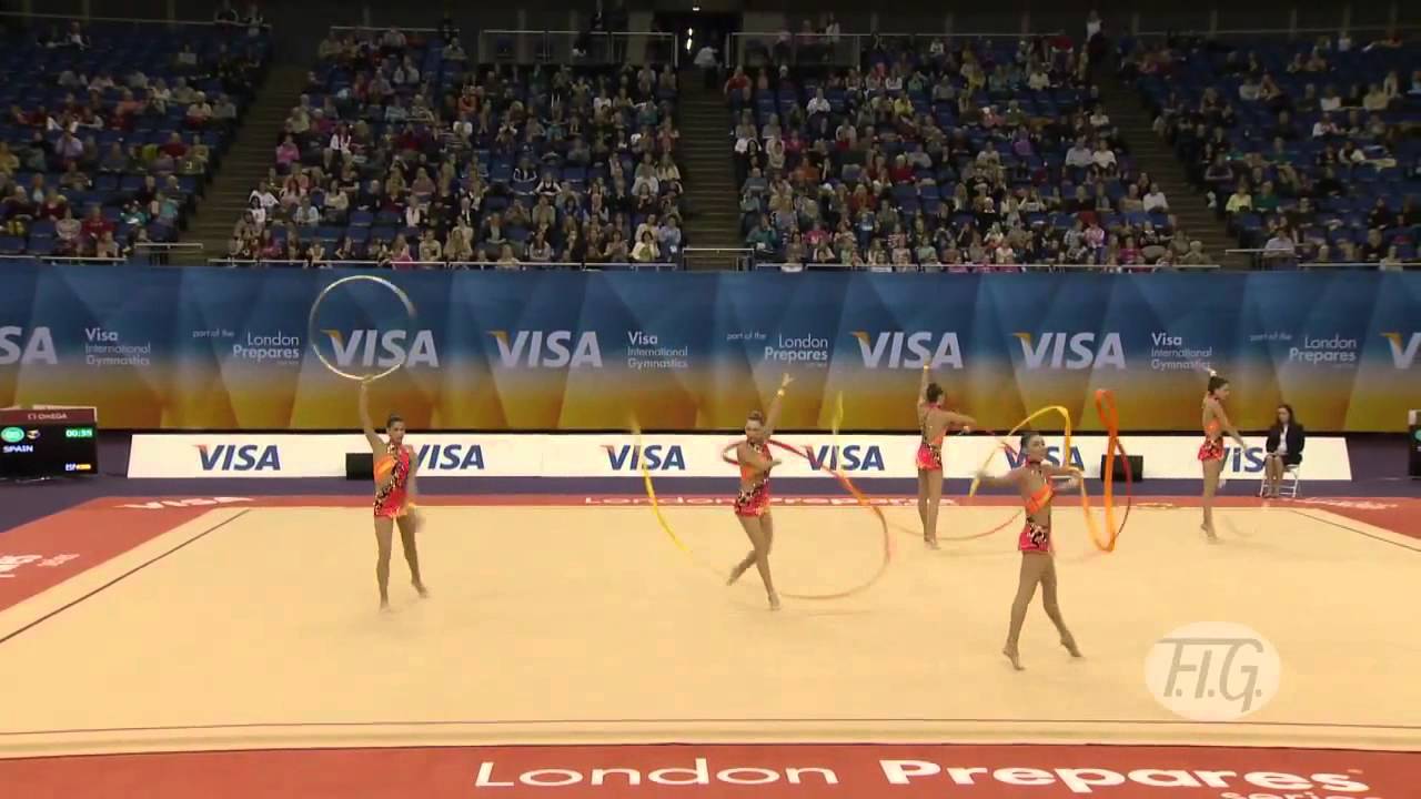 London 2012 Qualifiers - Rhythmic Gymnastics Groups (ribbon,hoop) - Spain