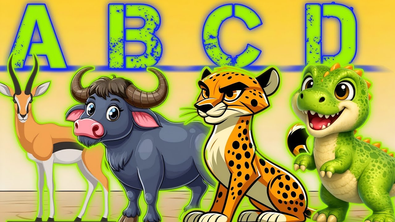 ABC Animal Sounds A-Z 🐾|Fun English Learning for Kids with Learn & Chubby Animals | Safari Animals 
