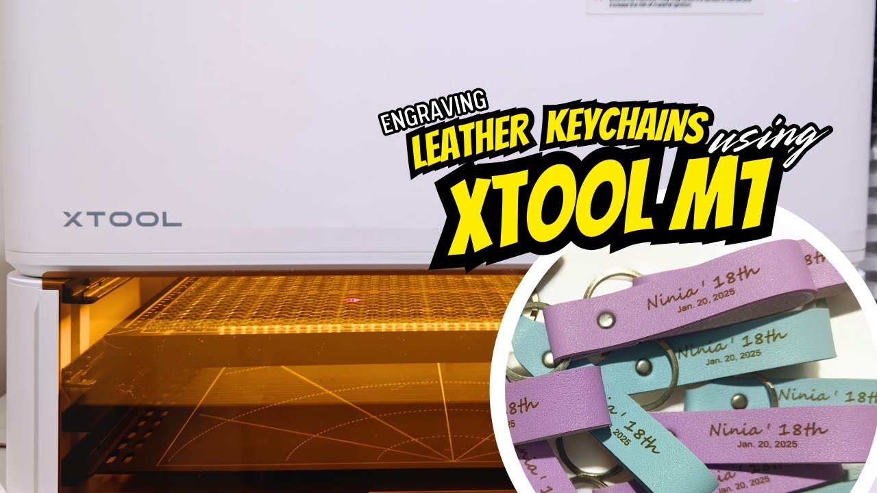 XTOOL M1: Engraving Leather Keychain  | Step-by-Step Tutorial