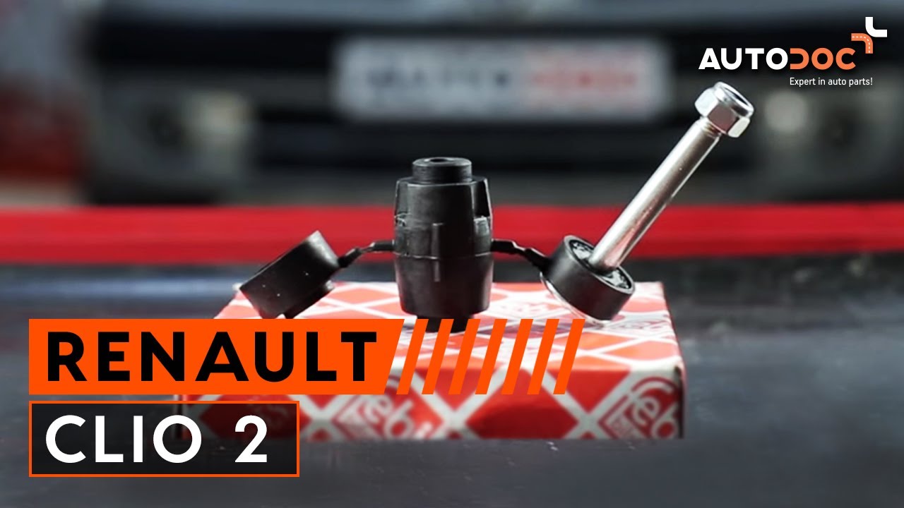 Guide: Så byter du krängningshämmare, fram på RENAULT  CLIO 2