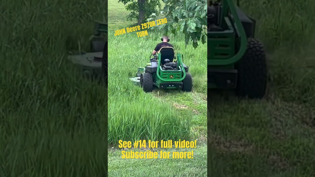 John Deere Z970R Zero Turn. 72 inch deck, Tweels! #johndeere #landscaping #mowing #zeroturn #dryrun