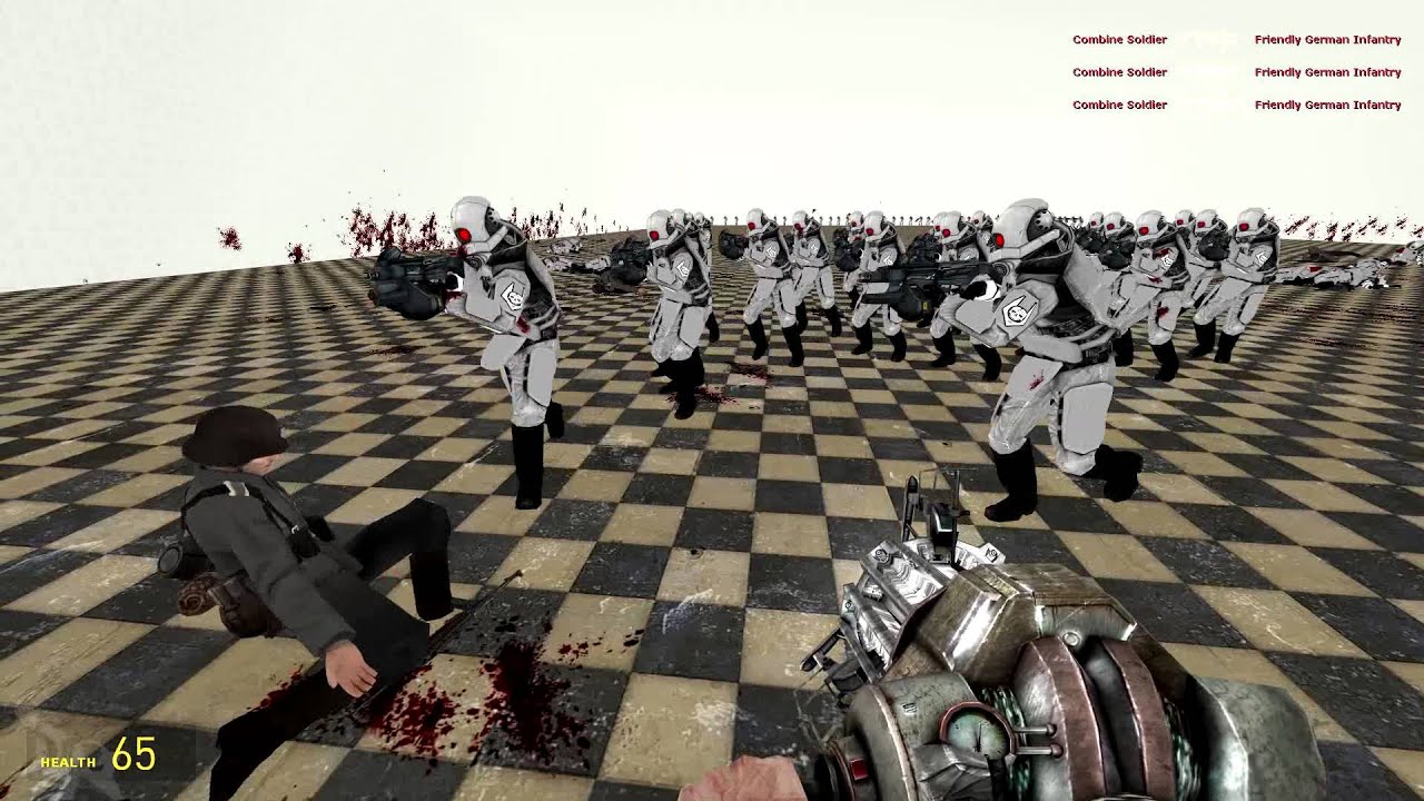 100 Combine Elite Soldiers vs a Tiger Tank & Other Battles in Garry’s Mod