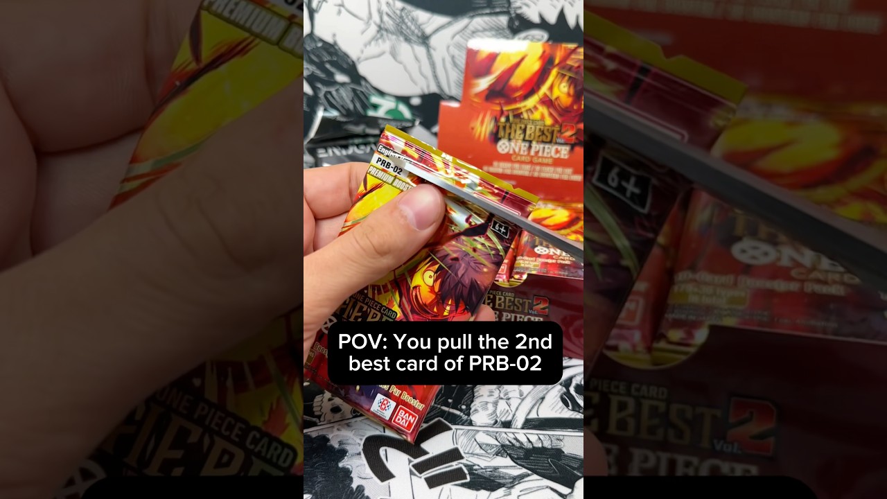POV: You pull the 2nd best card of the NEW PRB-02 🔥💜 #onepiecetcg #prb02 #optcg #packopenning