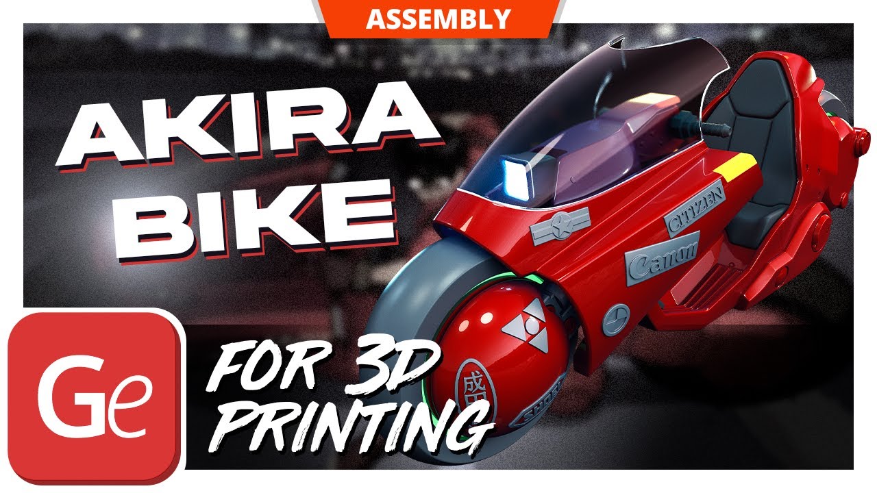 Akira Bike 3D Printing Model | Assembly by Gambody