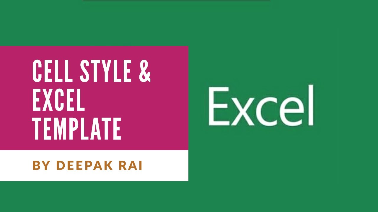 Cell Style and Template in Excel | Beginner guide for Excel