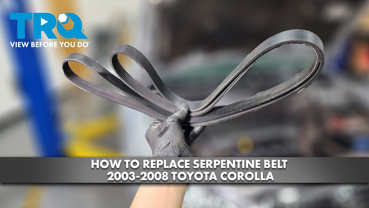 Как заменить поликлиновой ремень на Toyota Corolla 2003-2008 годов