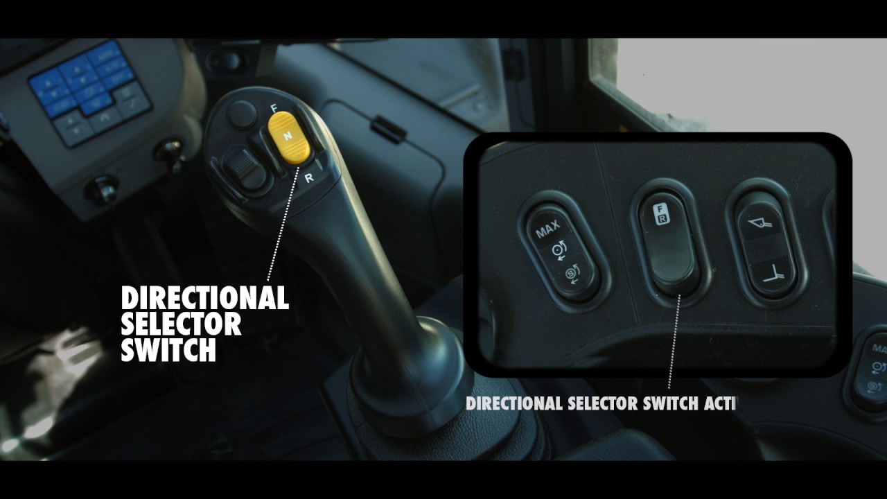 Komatsu HST wheel loaders cab controls