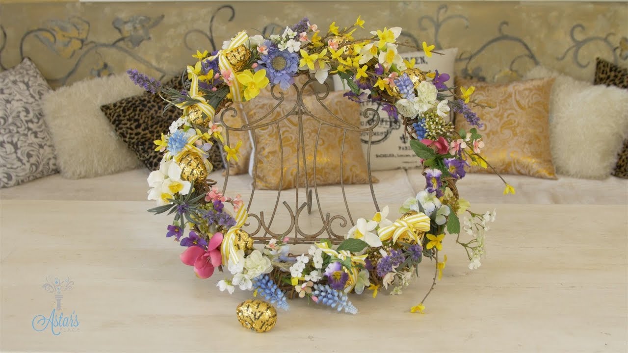 How to Make an Easter and Spring Flower Door Wreath