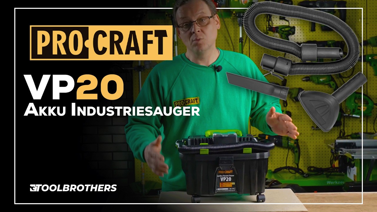 🧹 DAS kann ein Akku Industriesauger f&uuml;r 65&euro; - PROCRAFT VP20 im TEST!