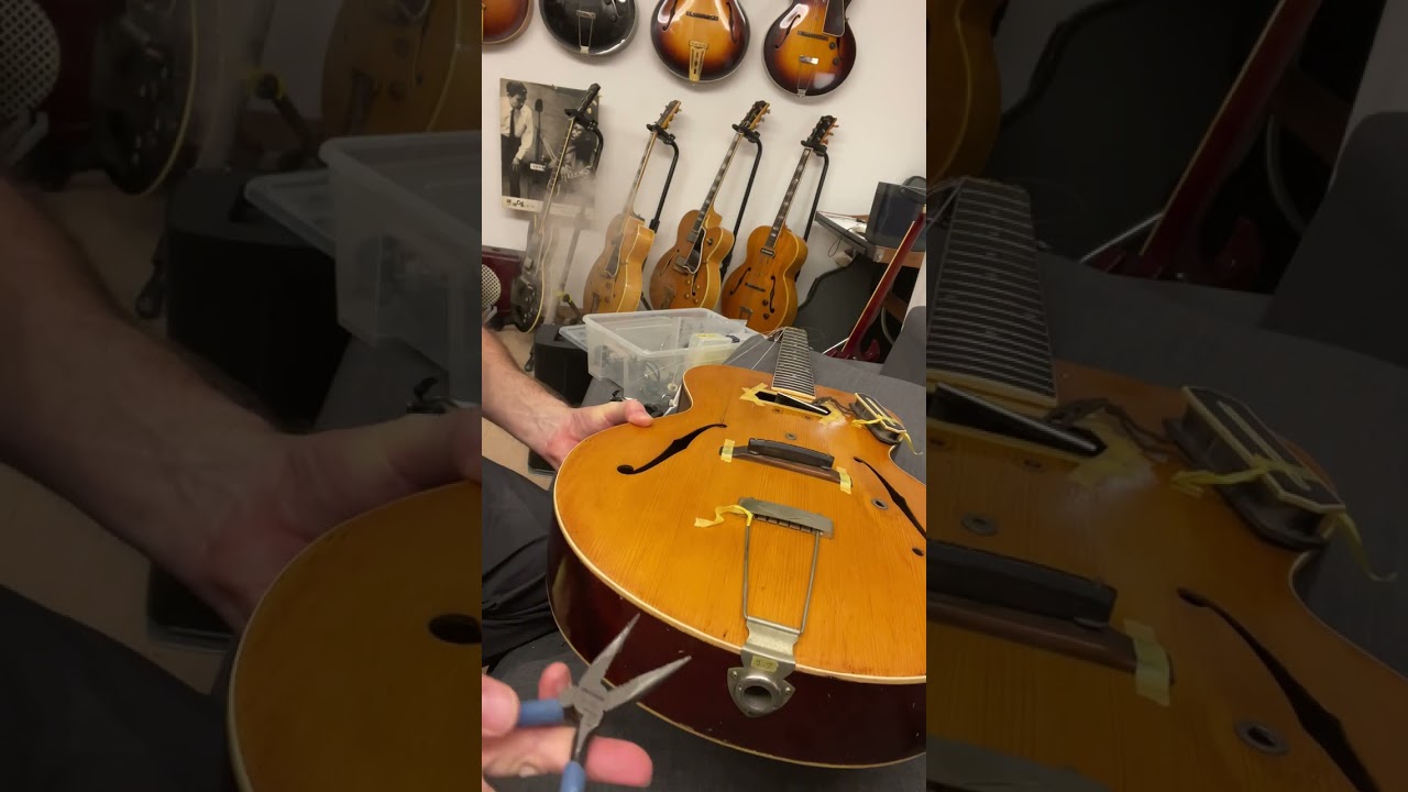 Part 2 of 5: Charlie Christian pickup removal and reinstall process sharing on Gibson ES-150
