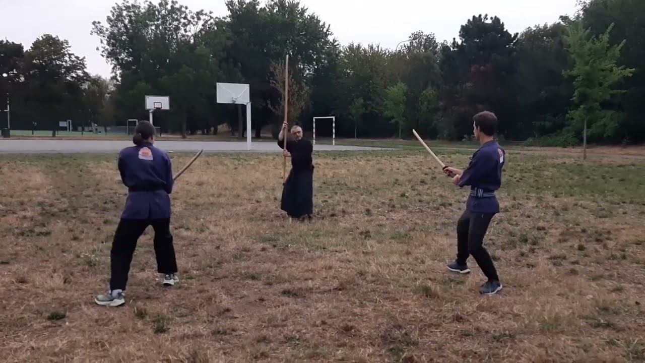 naginata jutsu no kata 7 - zengo nagi - kukishin-ryu naginata jutsu