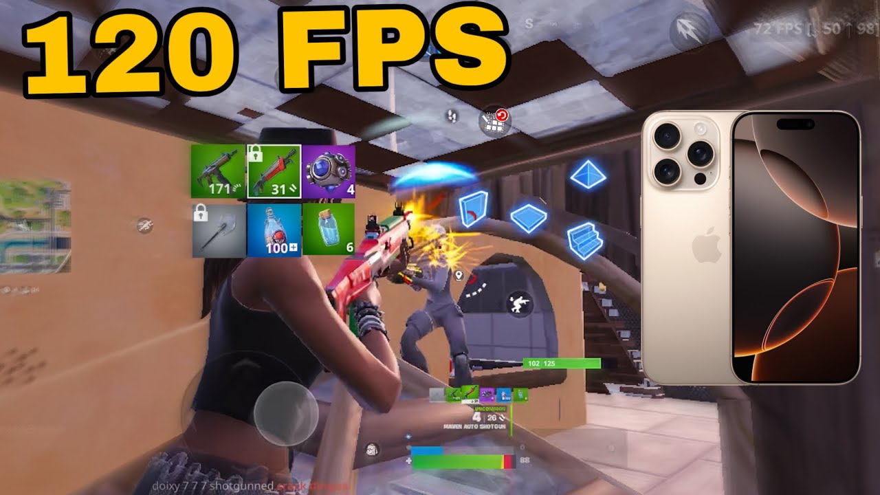 iPhone 16 Pro 120 Fps Fortnite Mobile Gameplay *Diamond 3 Rank | Road To Unreal Rank*