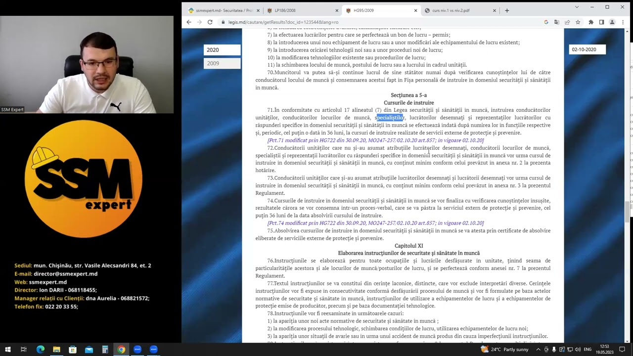Cursuri privind securitatea și sănătatea muncii niv . 1  vs Cursuri privind SSM niv. 2