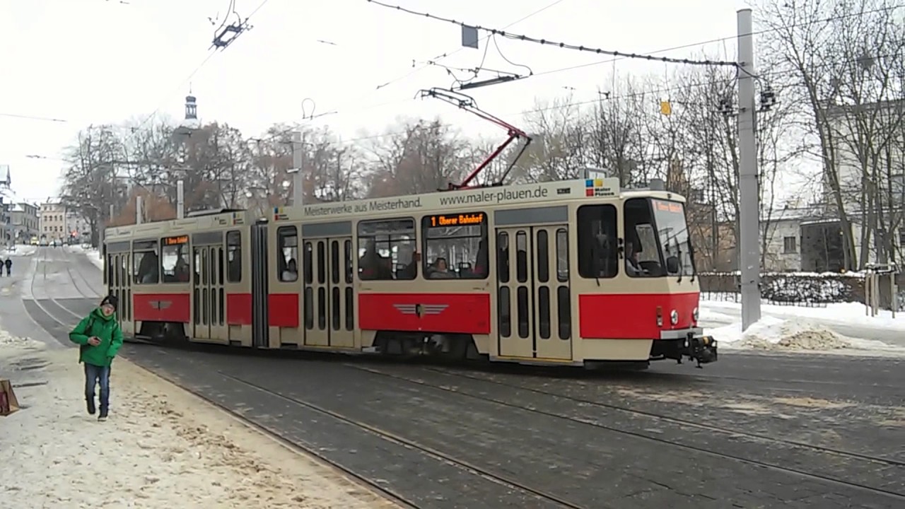 Plauen Straßenbahn (KT4D 216), 11.01.2017