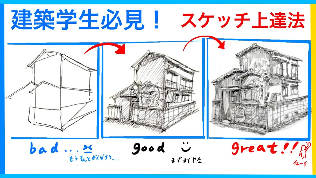 【スケッチ上達法】10分で簡単スケッチ！簡単に描く方法を解説します