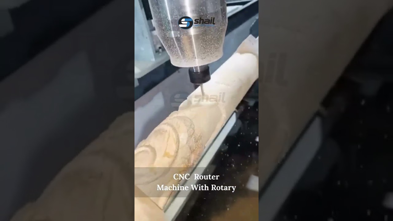 CNC Router Machine with Rotary from Shail Laser Technology Pvt Ltd