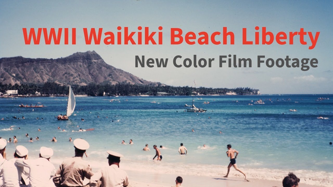 WWII Waikiki Beach Liberty, My Dad's Home Color Film Footage is 82 years old.