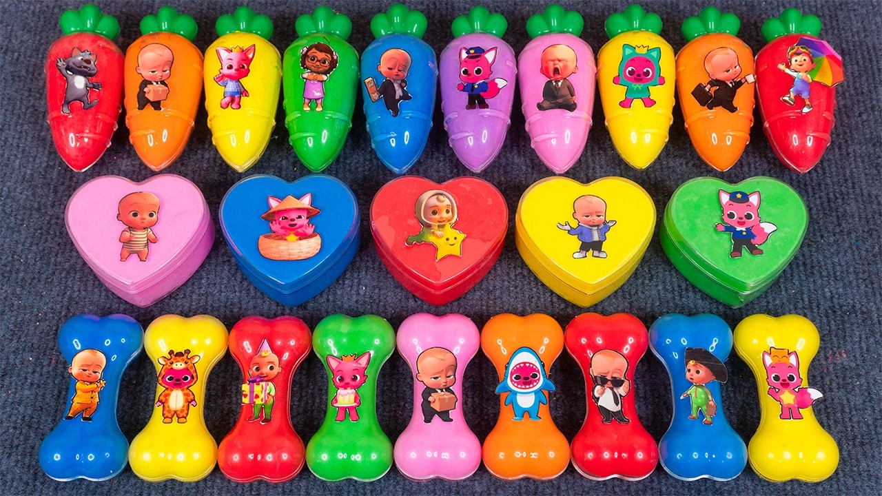 Pinkfong Slime Mixing! Rainbow Jeni, Hogi, and Bebefinn’s Colorful Satisfying ASMR 🌈