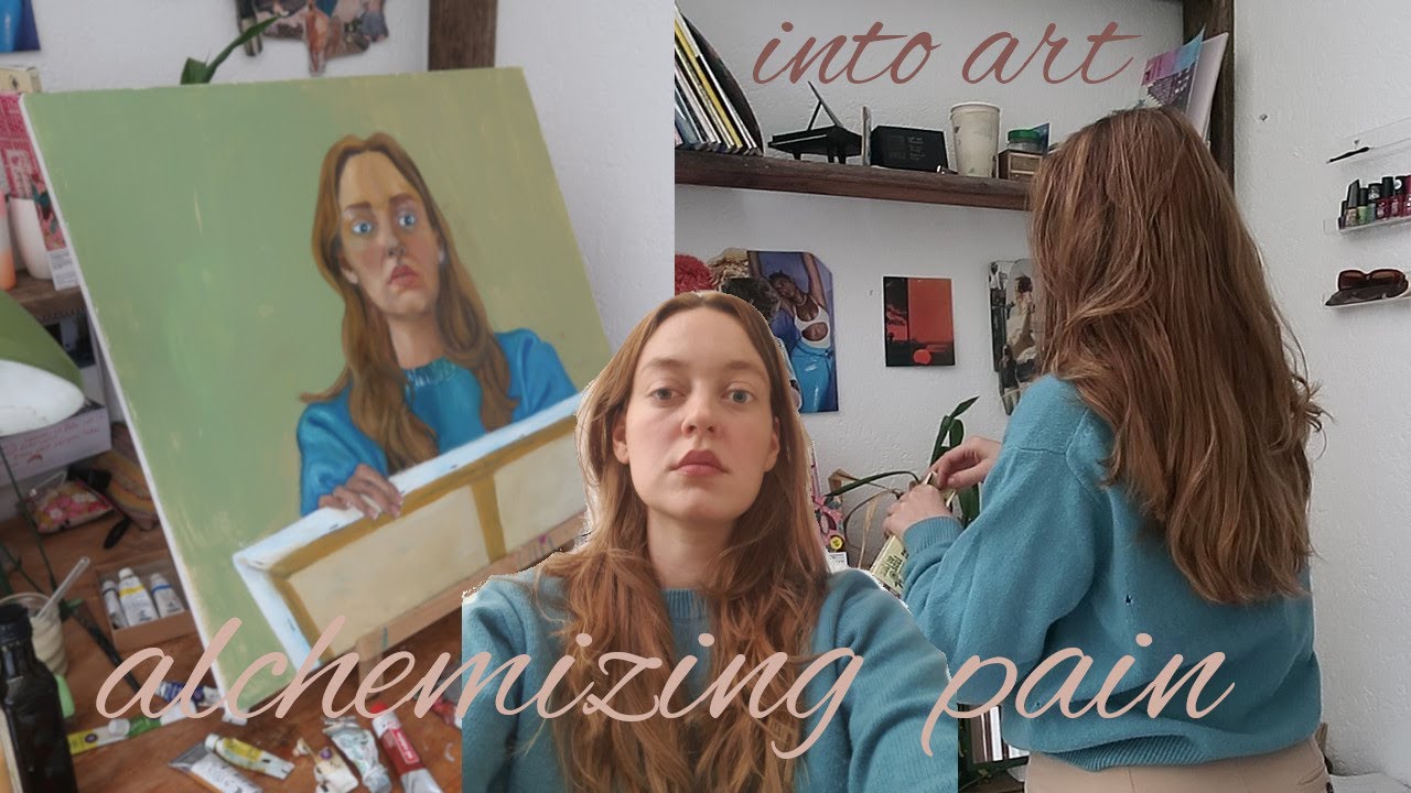 how to alchemize your pain - painting a self portrait & decluttering ideas