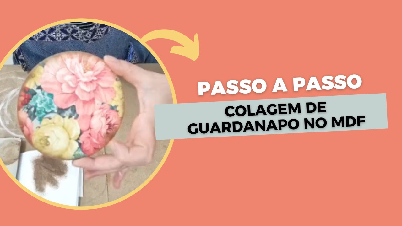 COLAGEM DE GUARDANAPO NO MDF