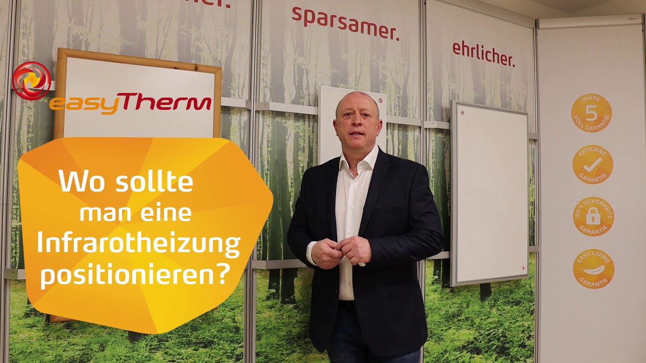 Wo sollte man eine Infrarotheizung positionieren?