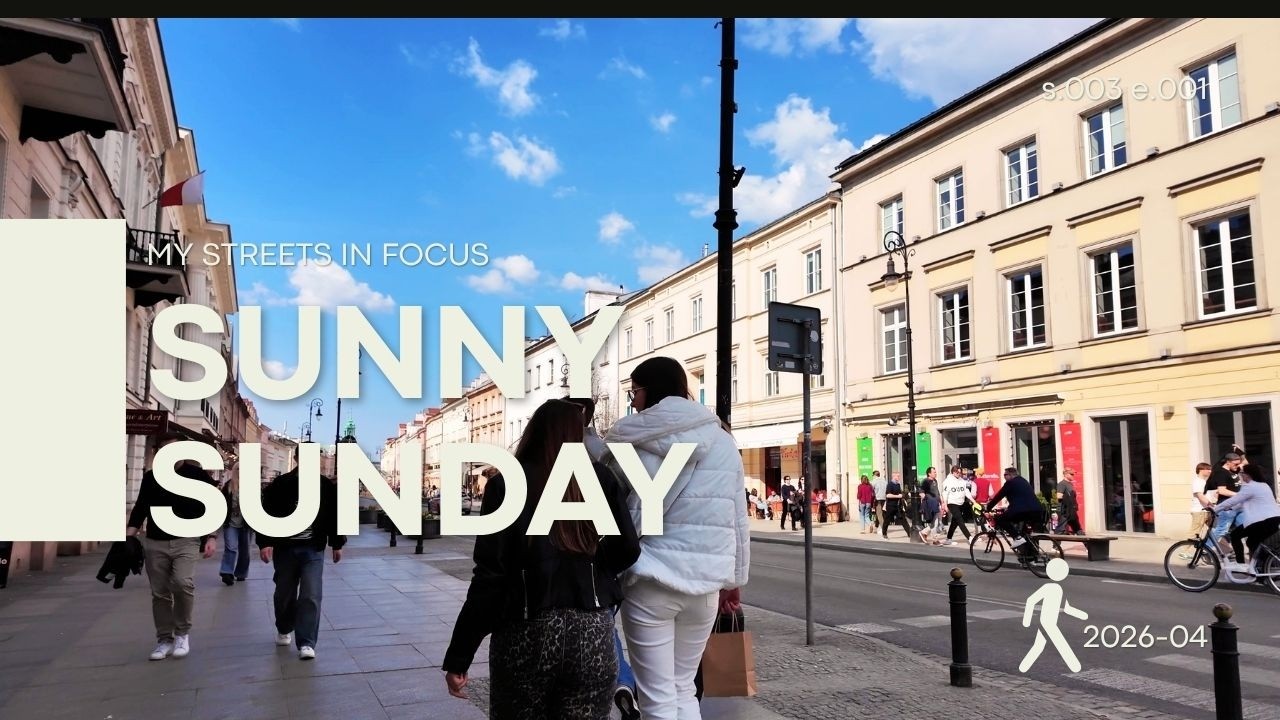 Bustling Sunday Walk in Warsaw City Center 2026 - 4K 60fps no talking walking tour