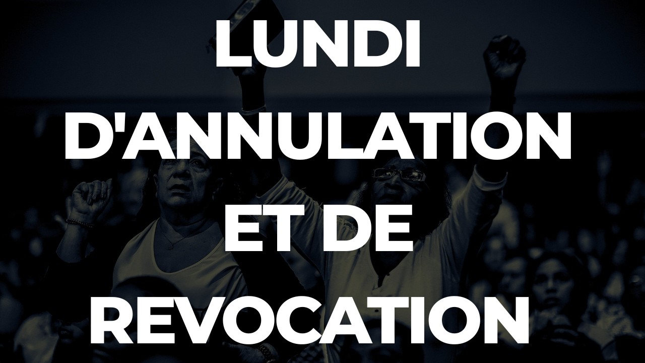 LUNDI D'ANNULATION ET DE REMERCIEMENT  || 02/03/2026