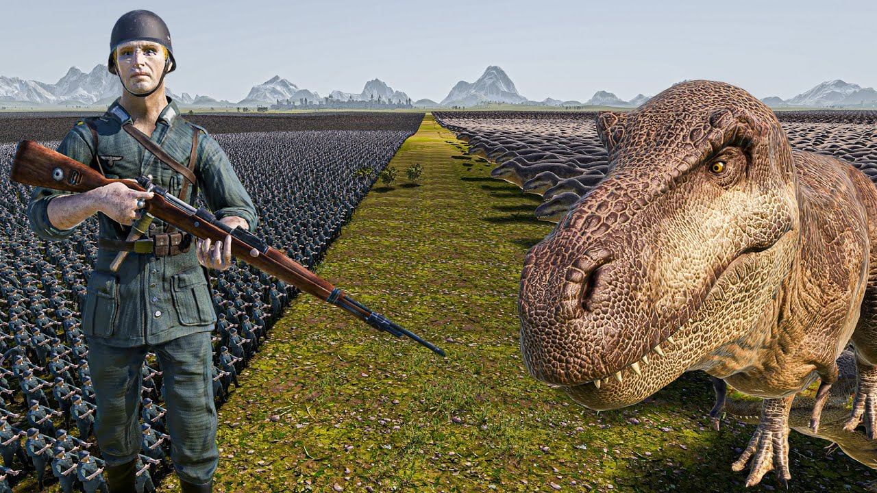 500.000 GERMAN SOLDIERS vs 15.000 T-REX - Ultimate Epic Battle Simulator 2 UEBS 2