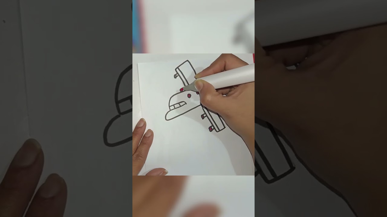 Aeroplane drawing for beginners and kids 