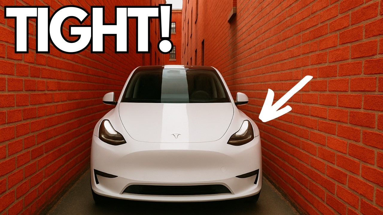 Tesla FSD Update 13.2.9 SQUEEZES Through Tight Alley