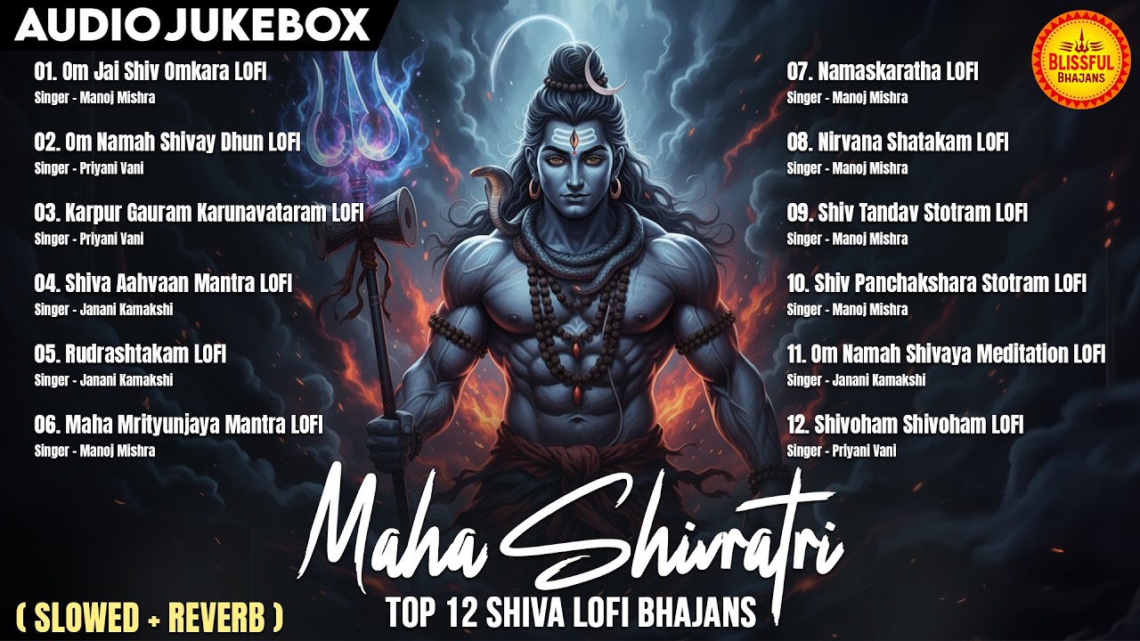 Top 12 Shiva LOFI Bhajans 🕉️🎧 | Mahamrityunjaya Mantra | Om Jai Shiv Omkara Aarti 🔱