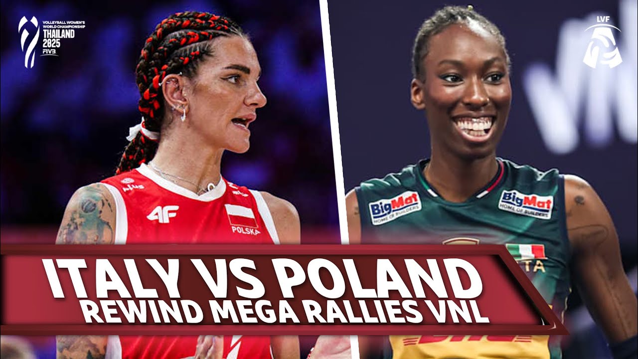 REWIND MEGA RALLY  Italy vs Poland of VNL | Volleyball Nations League 2025