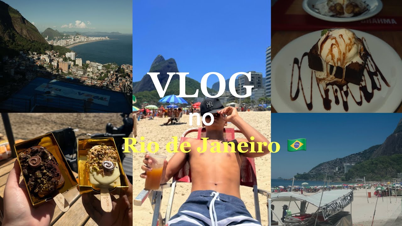 Vlog no Rio de Janeiro 🇧🇷| Praia , andamos de bicicleta , subimos o vidigal e etc
