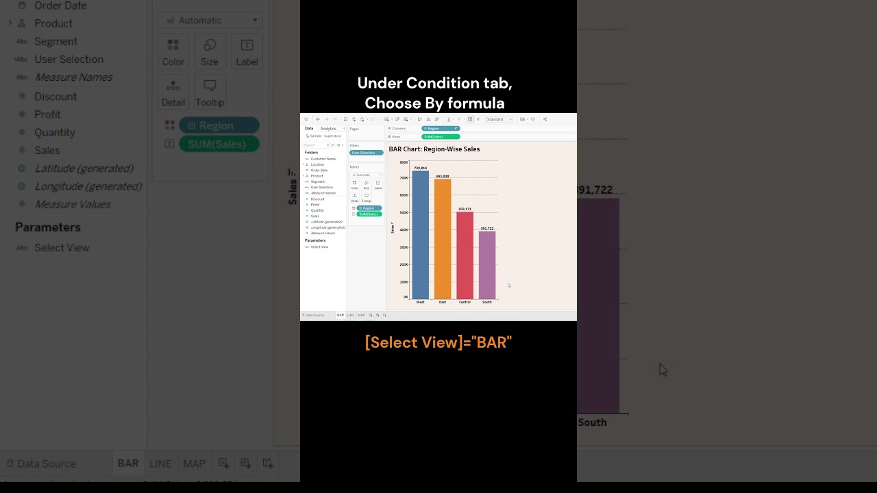 Tableau: Dynamically Switch / Swap Sheets using Parameter