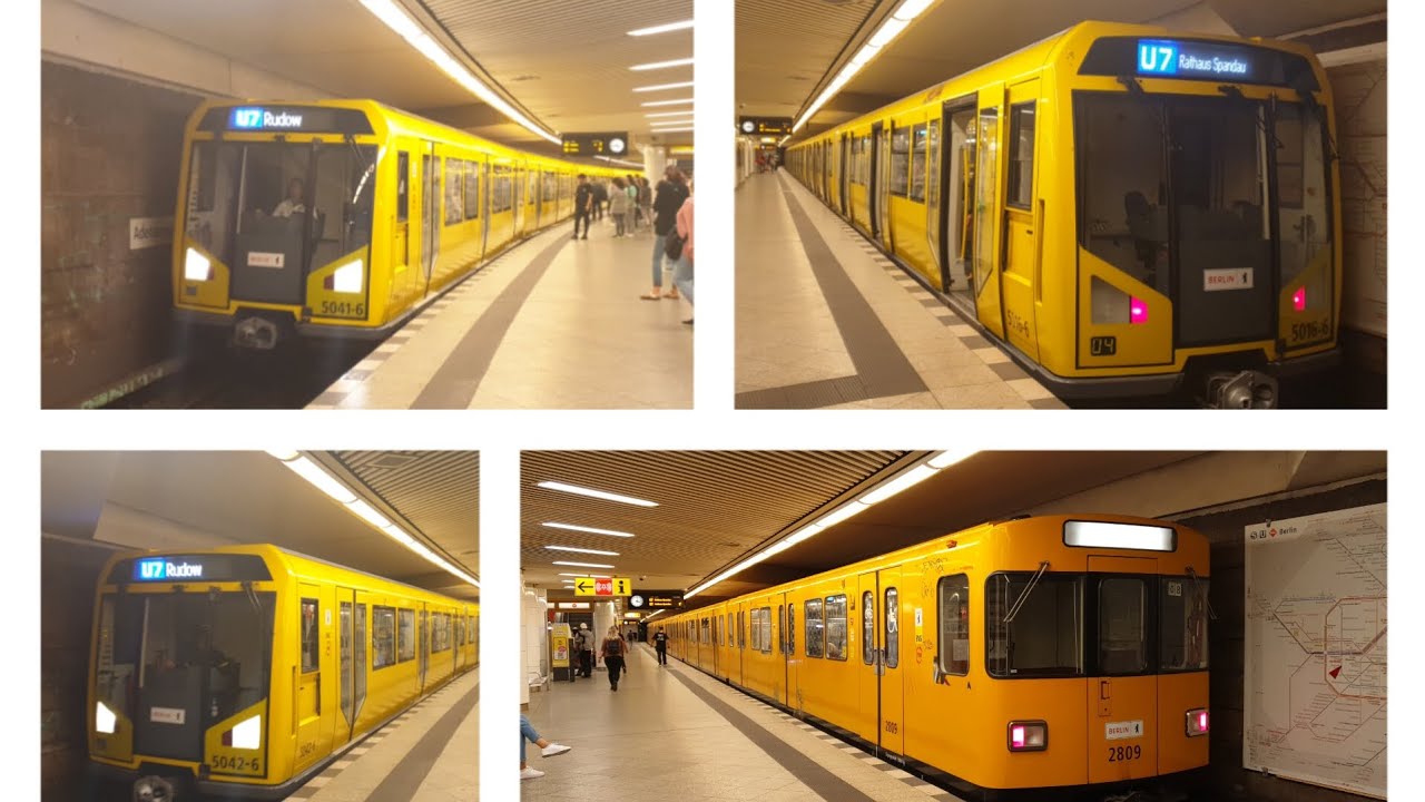 U-Bahn Berlin|Züge am Bahnhof Adenauerplatz [U7]