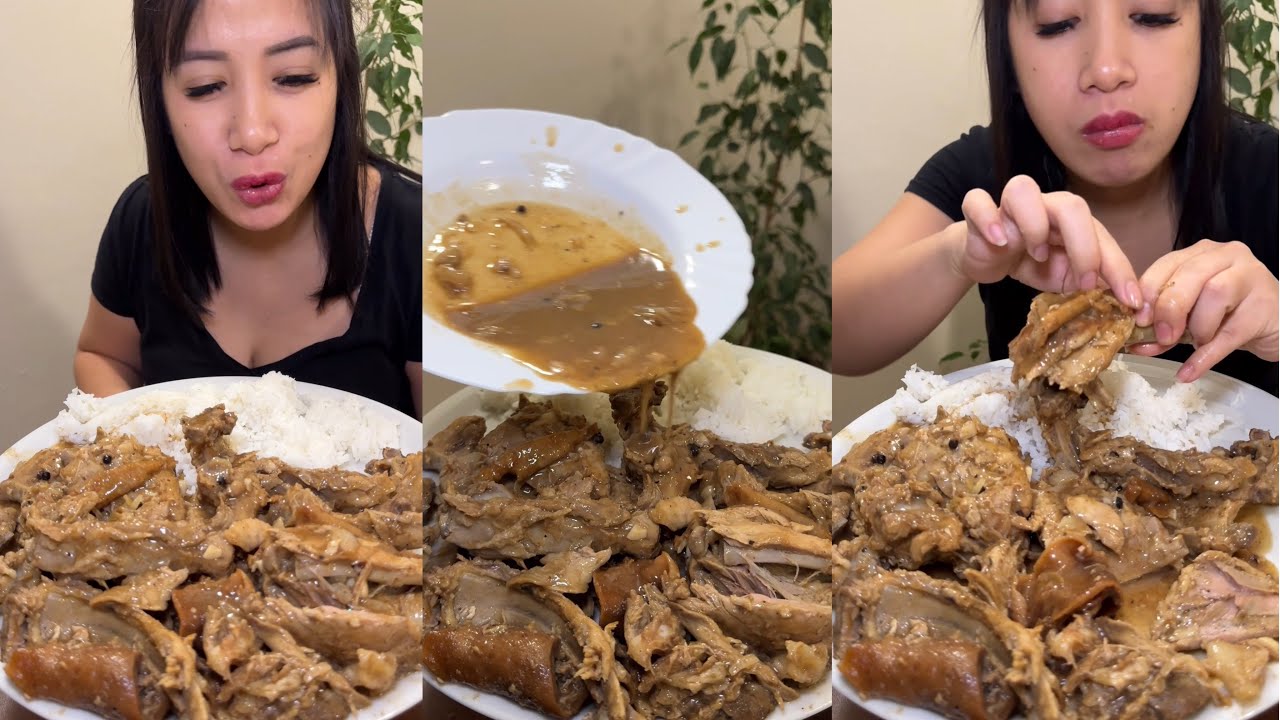 BUTO BUTO NG LECHON MUKBANG | BONE RIBS LECHON