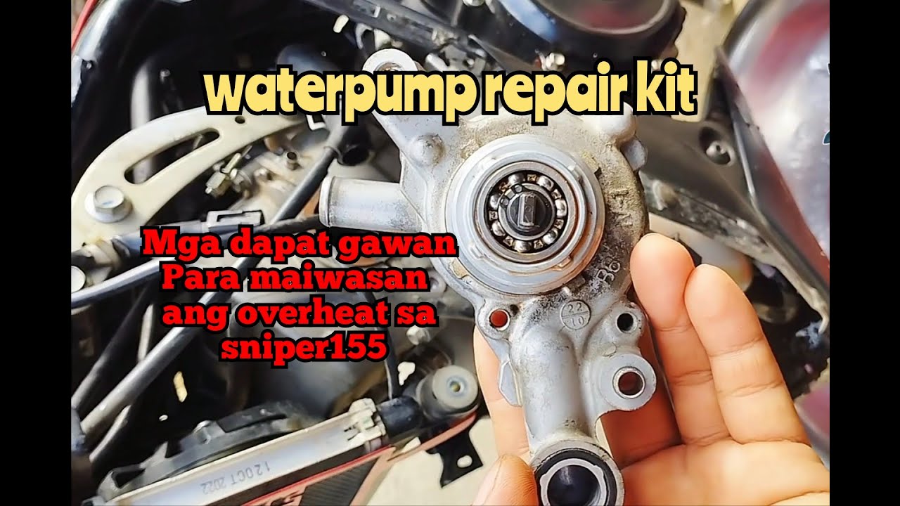 Sniper 155 waterpump repair at tamang paglagay ng coolant para iwas overheat