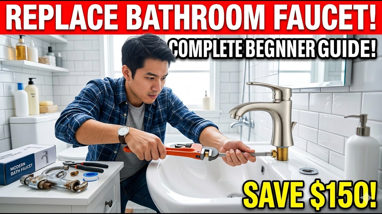How to Replace a Bathroom Faucet Easily DIY Beginner Tutorial !