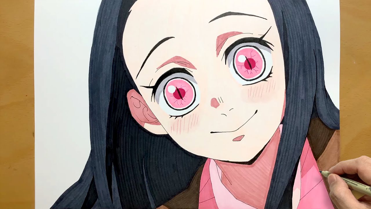 How to draw nezuko from Demon Slayer: Kimetsu no Yaiba Hashira keiko-hen | draw anime