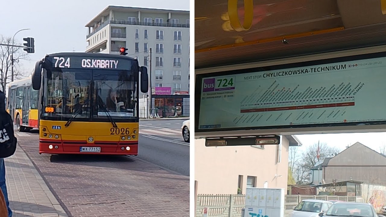Autobus 724 Kier. Osiedle Kabaty  Solbus SM18 Solcity #2026