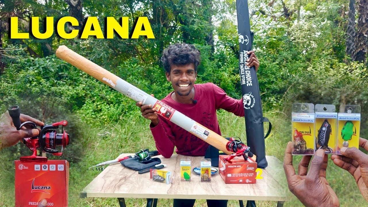 Snakehead Fish Catching rod & reel full setup 🐟 | lucana fishing equipments - Venu Adventure