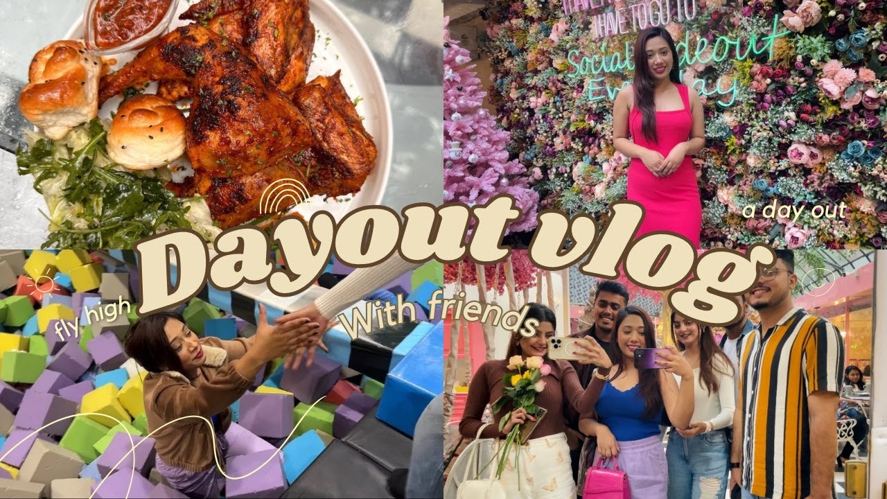Weekend dayout vlog🚙 visited Kolkata’s first trampoline park | social hide out cafe | with Friends!