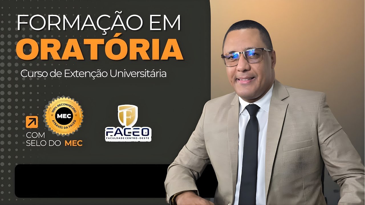FORMAÇÃO ORATÓRIA COM O SELO DO MEC