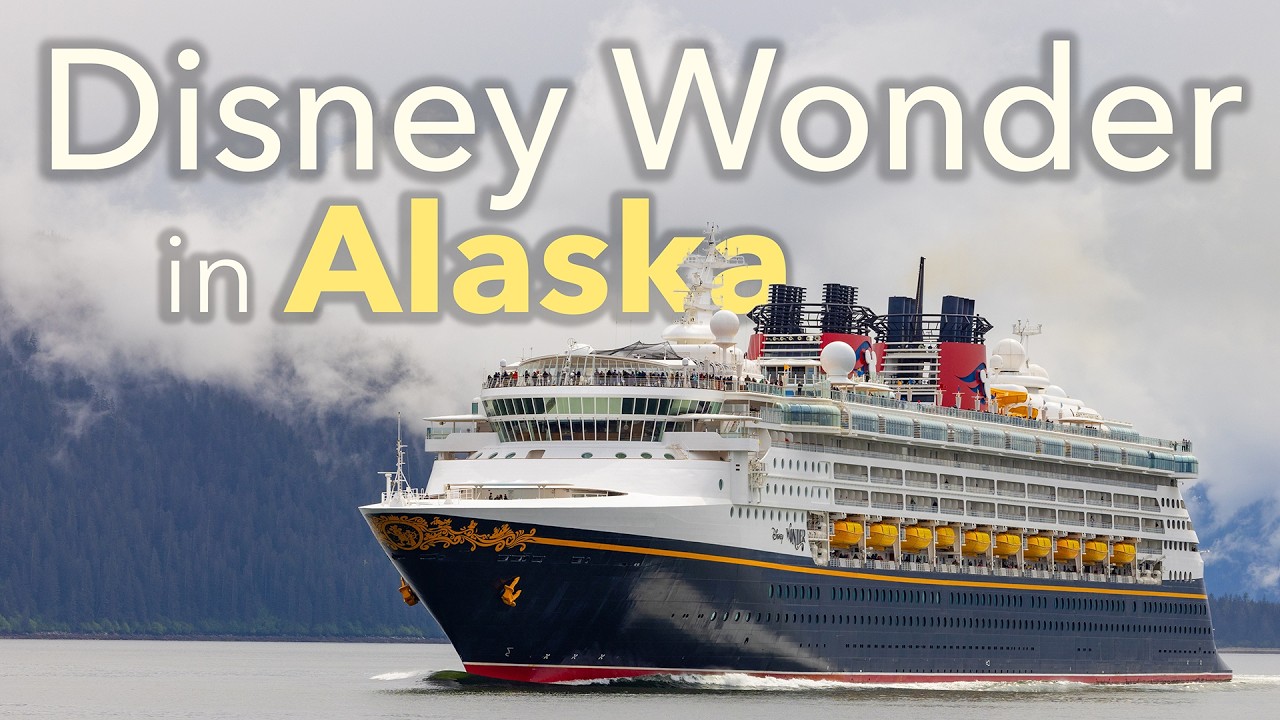 Disney Wonder Sails Through Tracy Arm Fjord | Alaska Cruise Timelapse