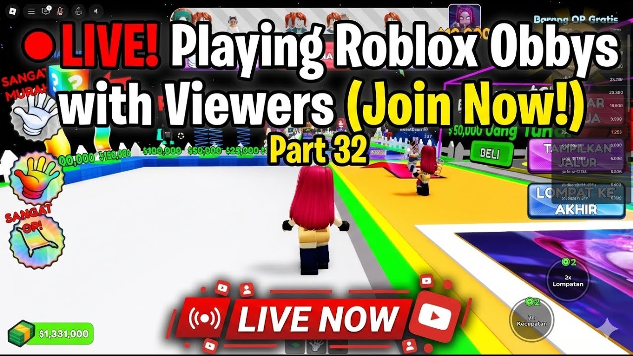 🔴LIVE! Playing Roblox Obbys with Viewers (Join Now!) Part 32